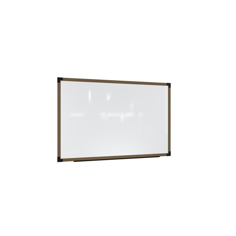 Ghent Prest Wall Whiteboard, Magnetic, Driftwood Oak Frame, 3'H X 5'w