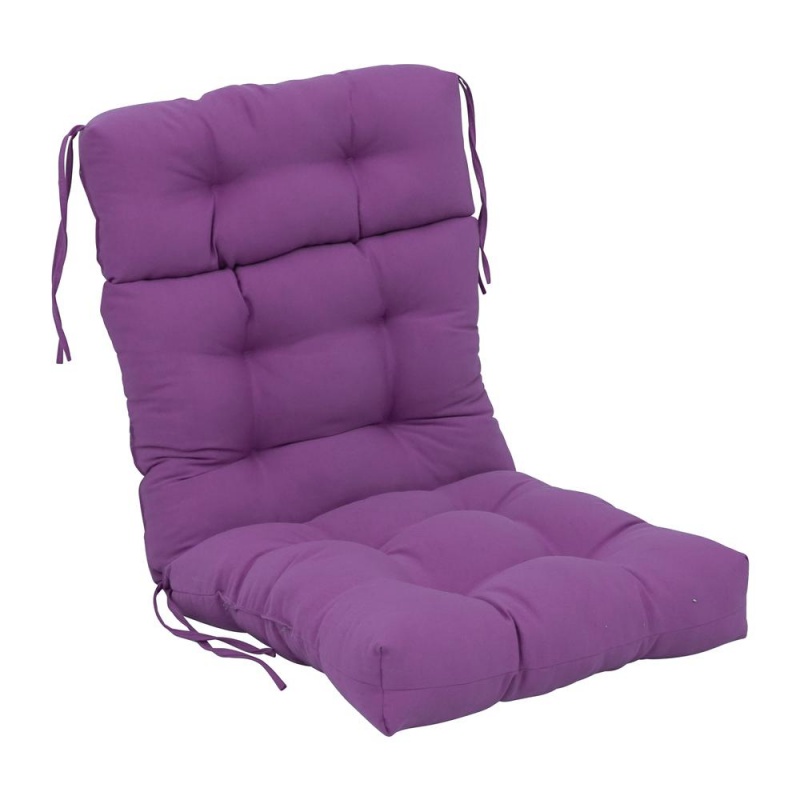 20-Inch By 42-Inch Solid Twill Tufted Chair Cushion