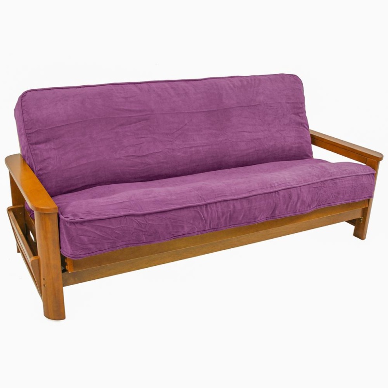 Solid Microsuede Double Corded Full Futon Cover