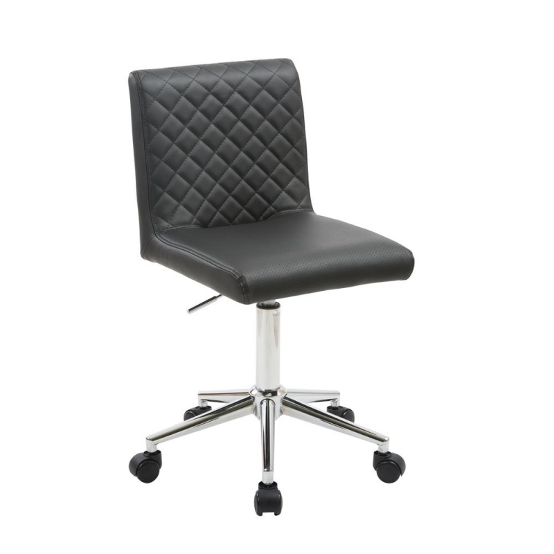 Barry Black Faux Leather Swivel Offiice Chair