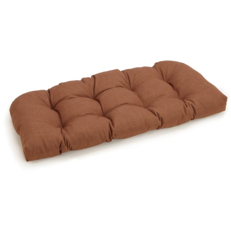 42-Inch By 19-Inch U-Shaped Solid Spun Polyester Tufted Settee/Bench Cushion