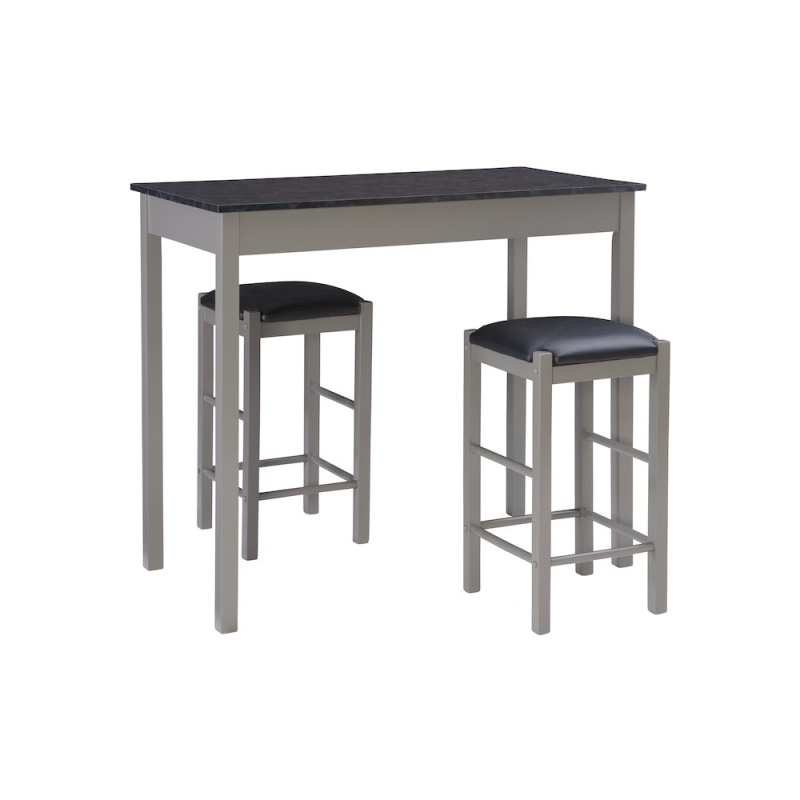 Lancer Tavern Set Grey Faux Marble