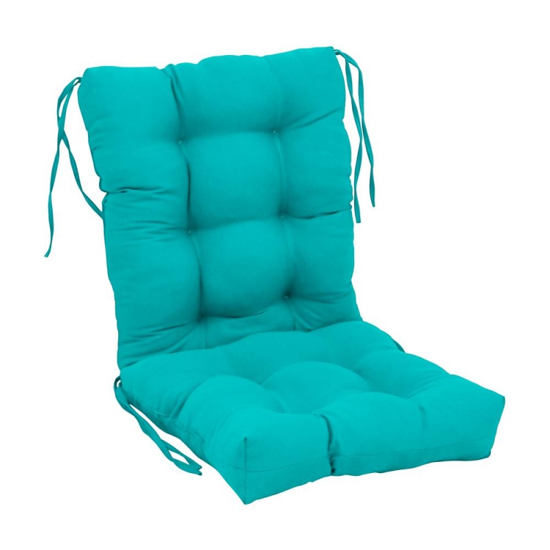 18-Inch By 38-Inch Solid Twill Tufted Chair Cushion