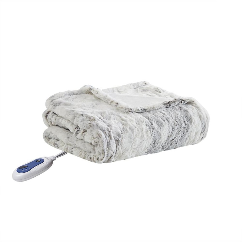 Oversized Faux Fur Heated Throw