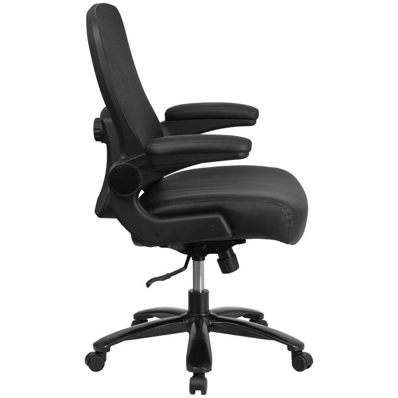 500 Lb. Rated Black Mesh/Executive Office Chair With Adjustable Lumbar