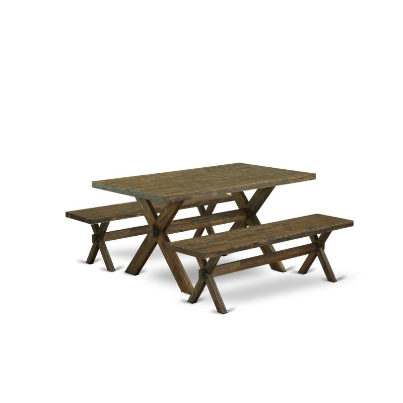 East West Furniture 3-Piece Kitchen Table Set