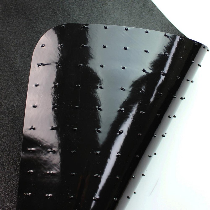 Cleartex Advantagemat Black Chair Mat - Carpeted Floor - 48" Length X 36" Width X 0.60" Thickness - Lip Size 20" Length X 10" Width - Rectangle - Classic - Polyvinyl Chloride (Pvc) - Black