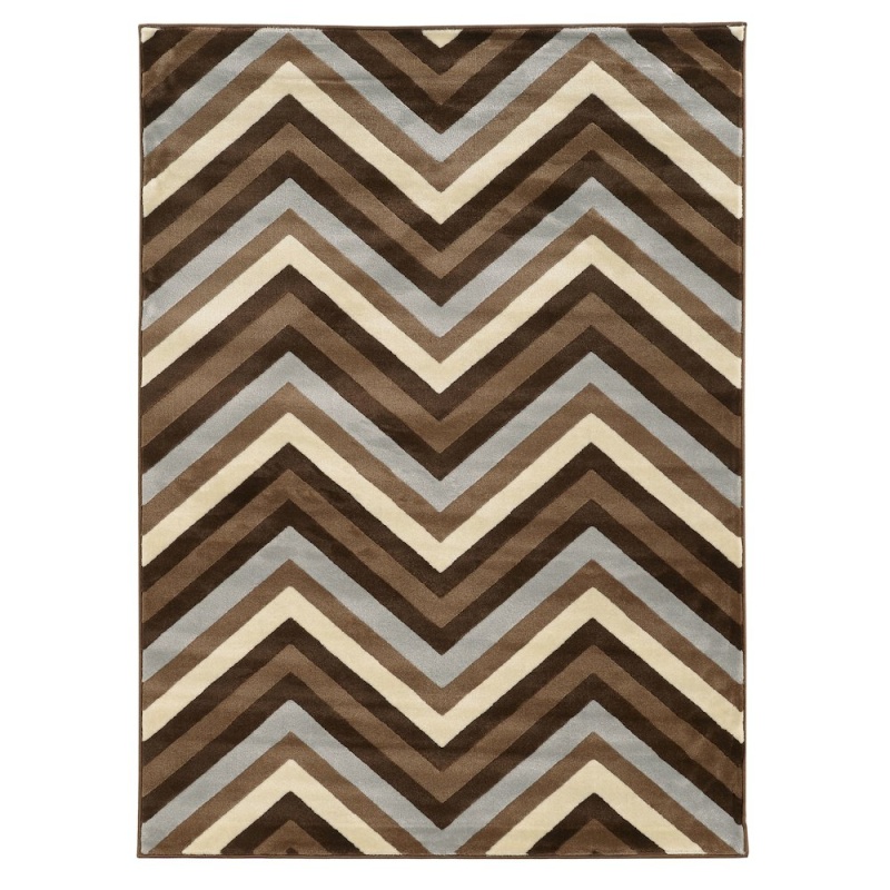 Roma Chevron Chocolate & Beige 8X10 Rug
