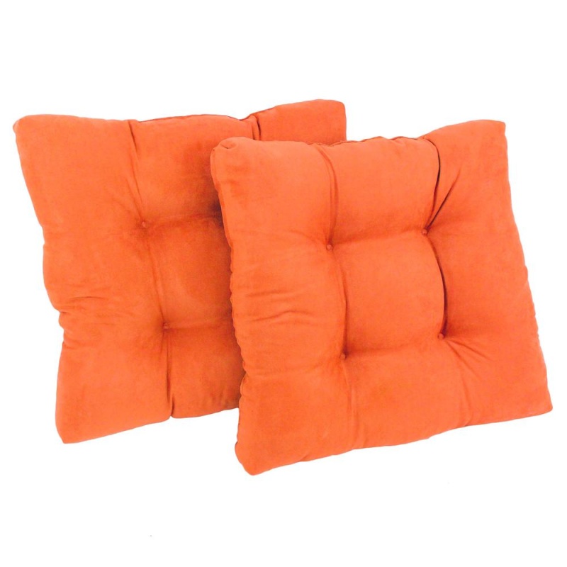 19-Inch Squared Microsuede Tufted Dining Chair Cushions (Set Of 2) 94005-2Ch-Ms-Td