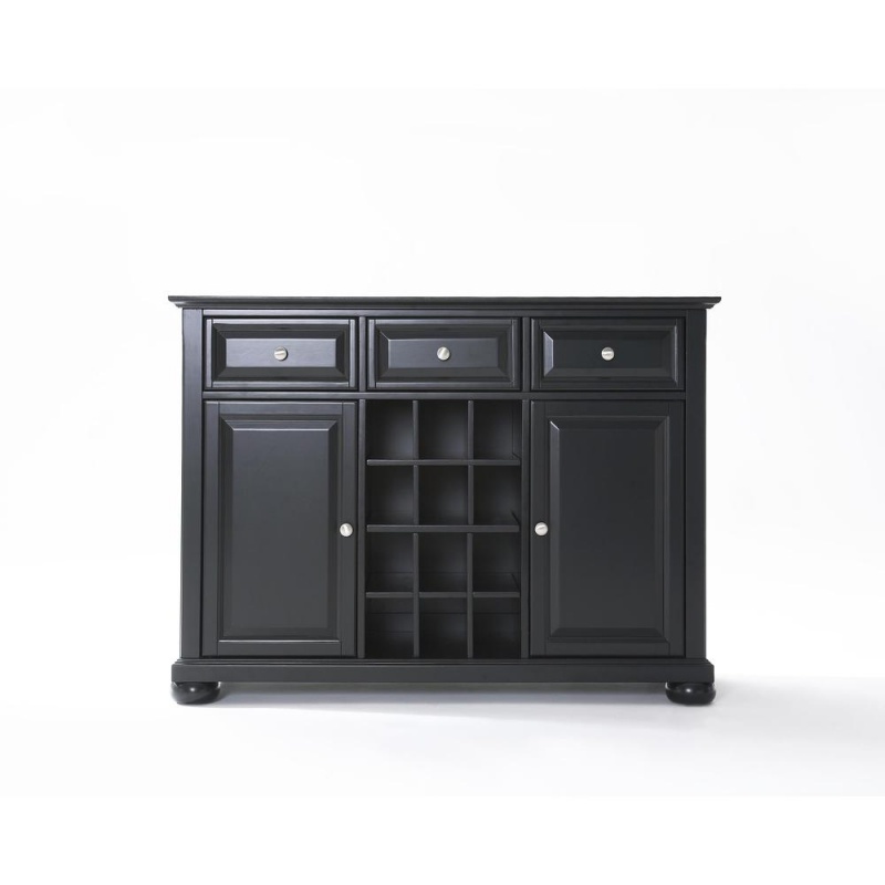 Alexandria Sideboard Cabinet W/Wine Storage Black