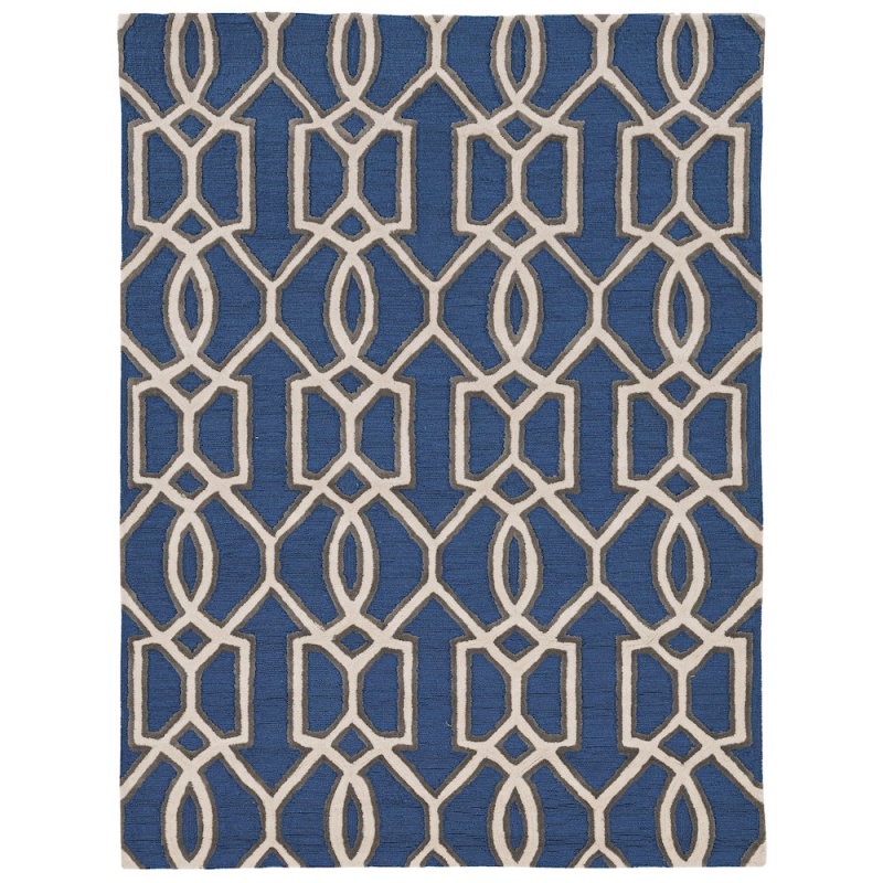 Trio Sariay Blue & Ivory 8x10 Rug