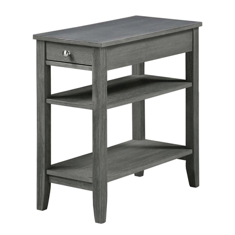 American Heritage 1 Drawer Chairside End Table with Shelves