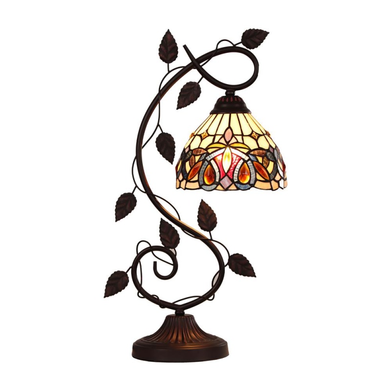 Serenity Victorian Tiffany-Style Dark Bronze Table Lamp