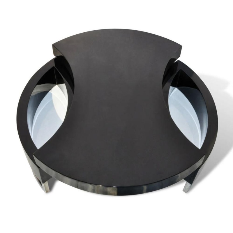 Vidaxl Coffee Table Shape-Adjustable High Gloss Black