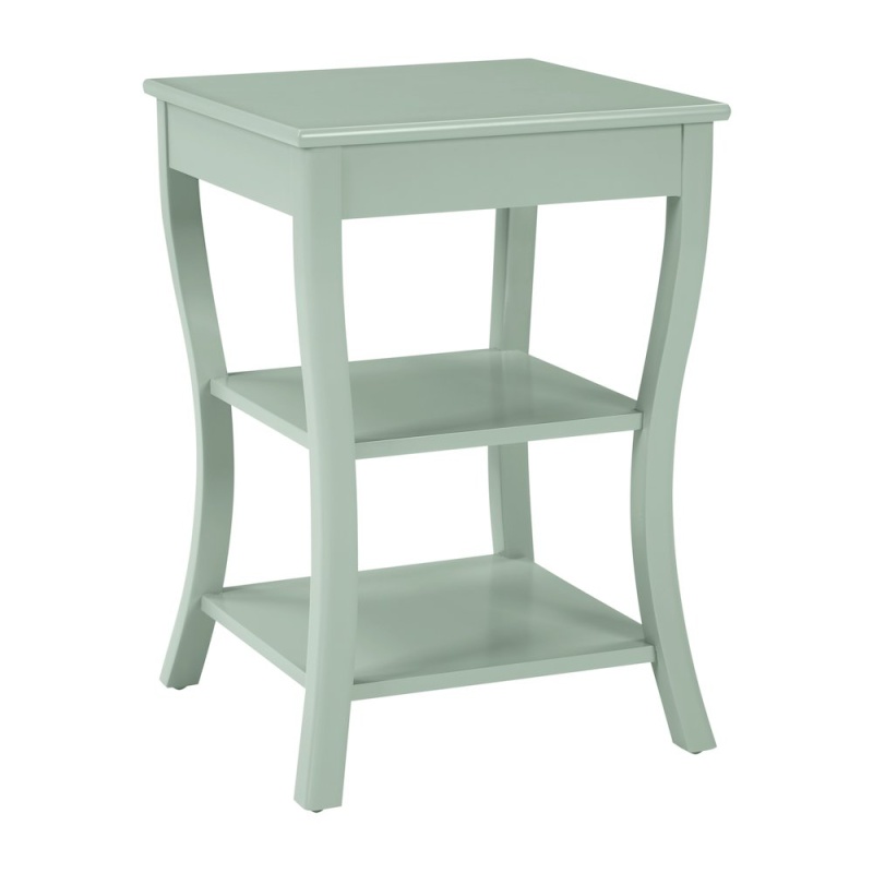 Golden Side Table in Sage Green Wood Finish