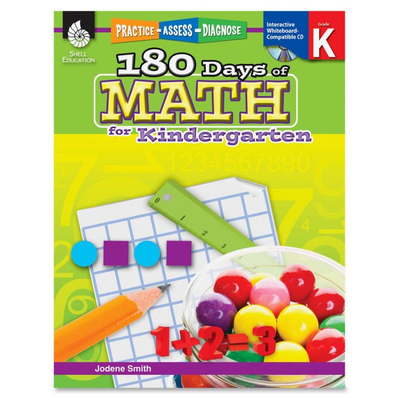 Shell Education 180 Days Of Math For Kindergarten Book Printed/Electronic Book By Jodene Smith - 208 Pages - Shell Educational Publishing Publication - 2011 April 01 - Book, Cd-Rom - Grade K - English