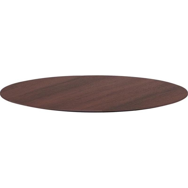 Lorell Knife Edgebanding Round Conference Tabletop - Round Top - 1" Table Top Thickness X 42" Table Top Diameter - Assembly Required - Espresso