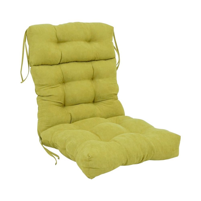 20-Inch By 42-Inch Solid Microsuede Tufted Chair Cushion
