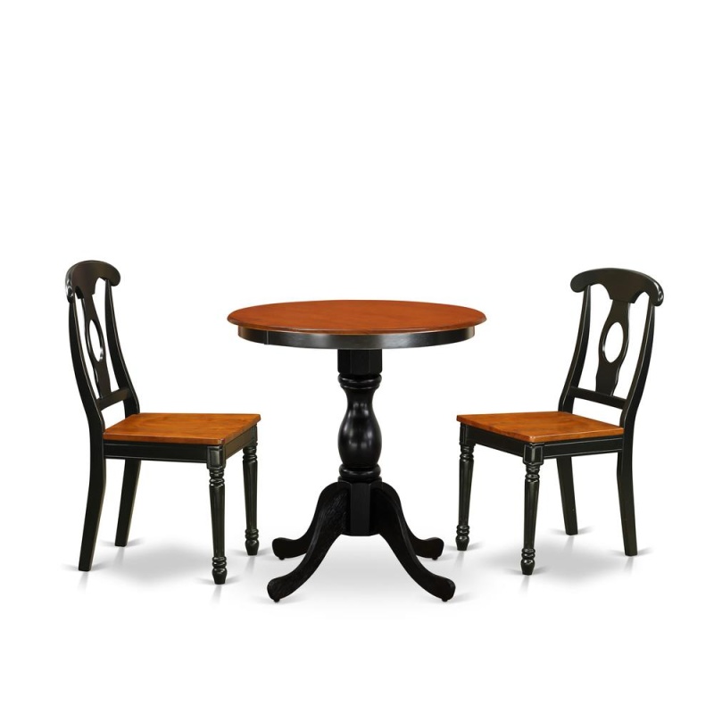 3-Piece Dining Table Set with 2 Chairs