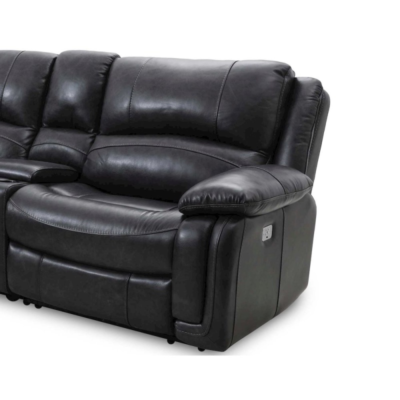 Denver Raf Dual Power Recliner Charcoal