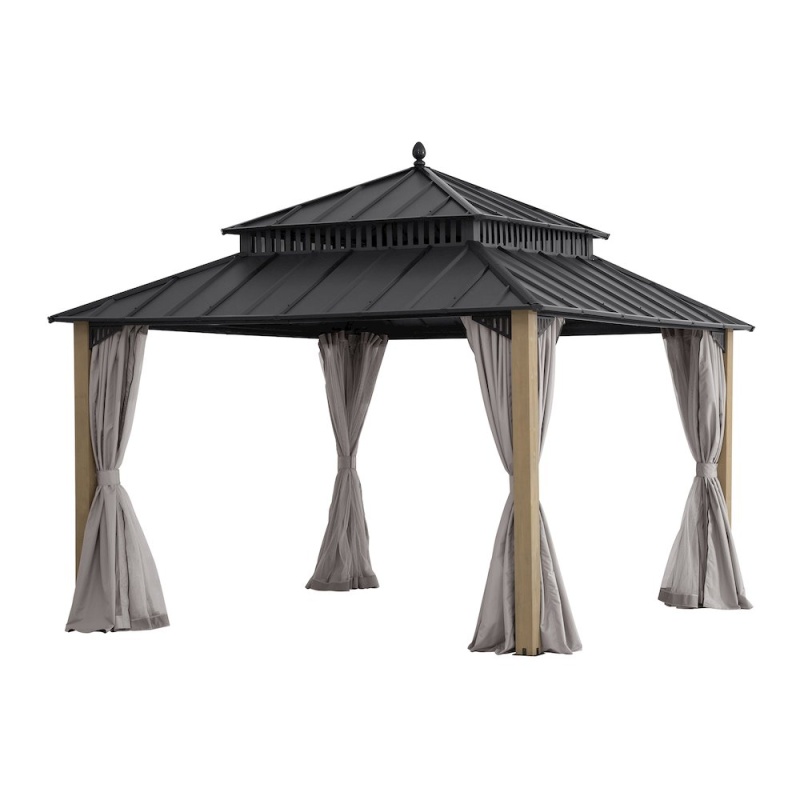 12 Ft. x 12 Ft. Kingston Extra-Tall, Wide Hardtop Wood Gazebo