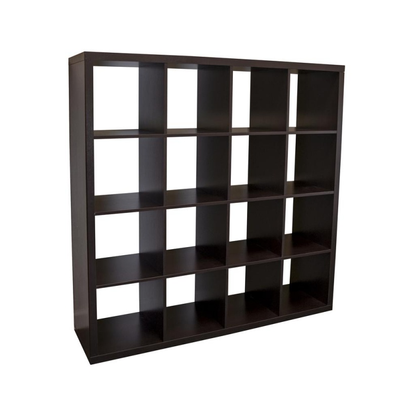 16 Cube Storage Bookcase In Espresso