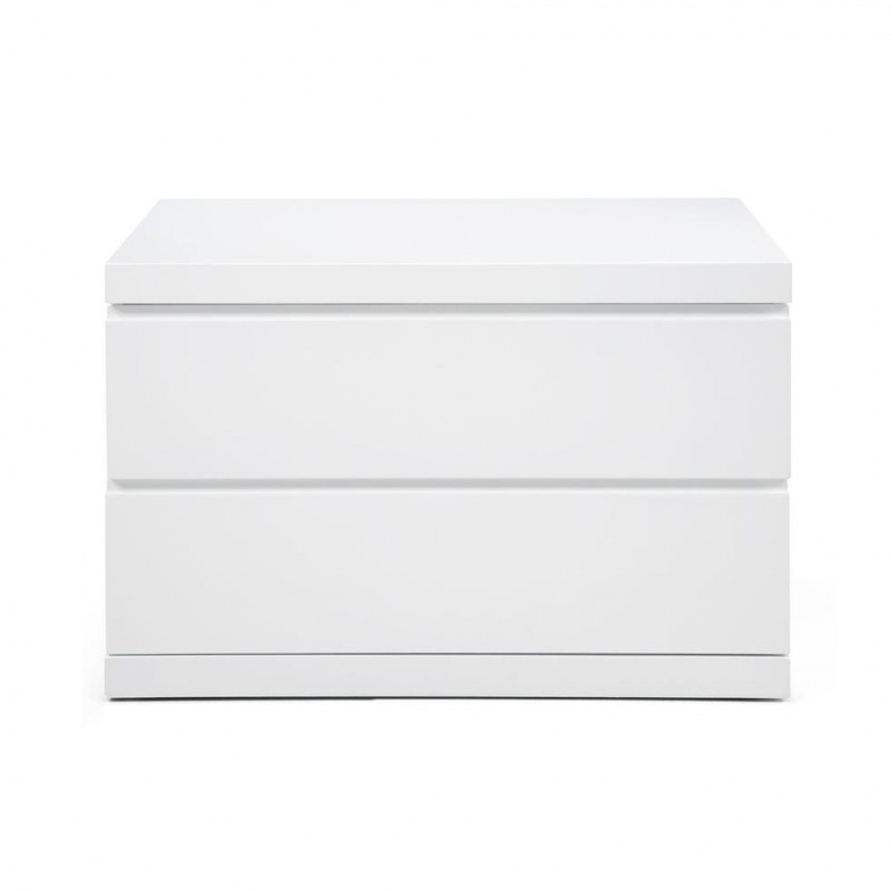 Anna Night Stand Large High Gloss White Full Extension Drawers