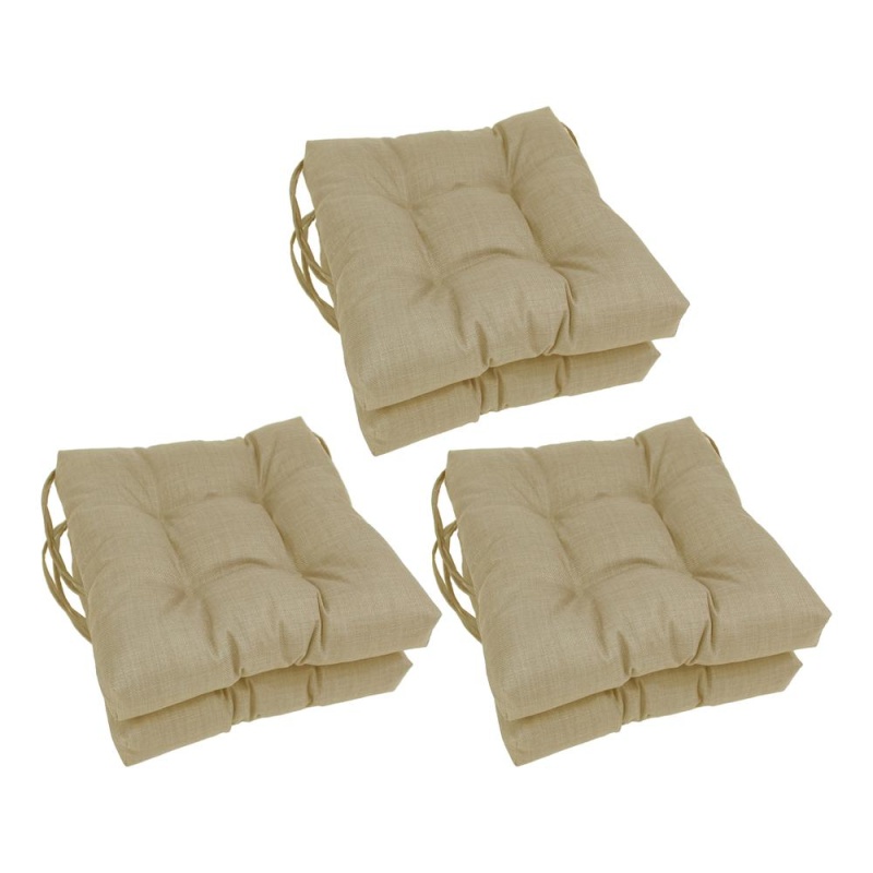 16-Inch Spun Polyester Tufted Outdoor Chair Cushions