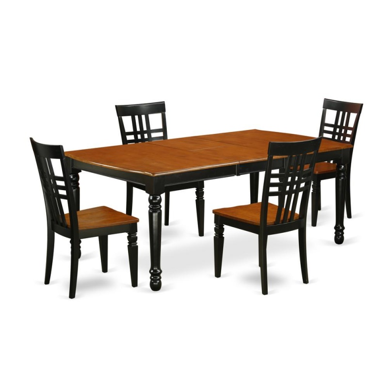 Dining Room Set Black & Cherry, Dolg5-Bch-w