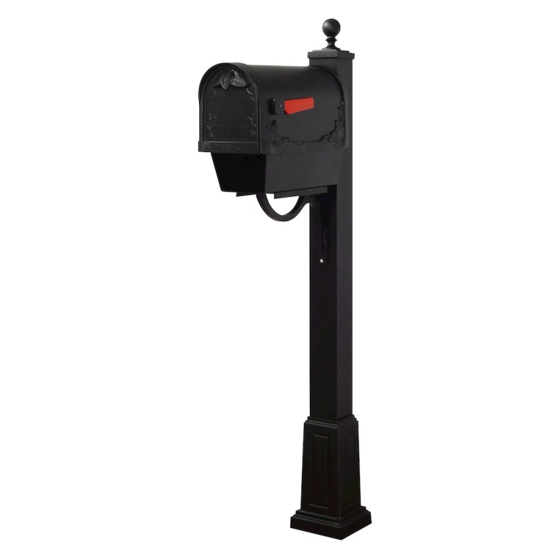 Floral Curbside Mailbox With Newspaper Tube And Springfield Mailbox With Base