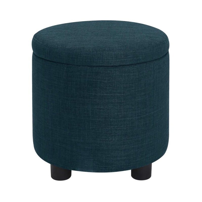 Designs 4 Comfort Round Accent Storage Ottoman With Reversible Tray Lid