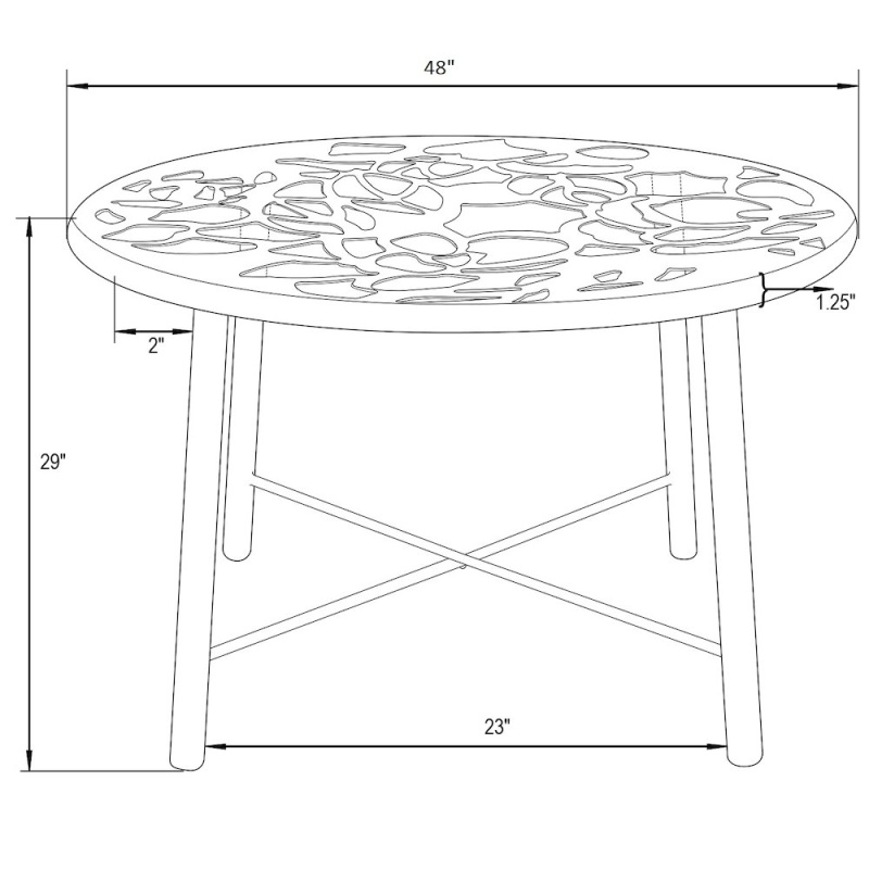 Devon Mid-Century Modern 7-Piece Aluminum Outdoor Patio Dining Set