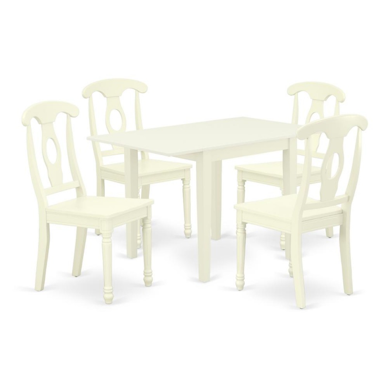 Dining Room Set Linen White, Ndke5-Lwh-w