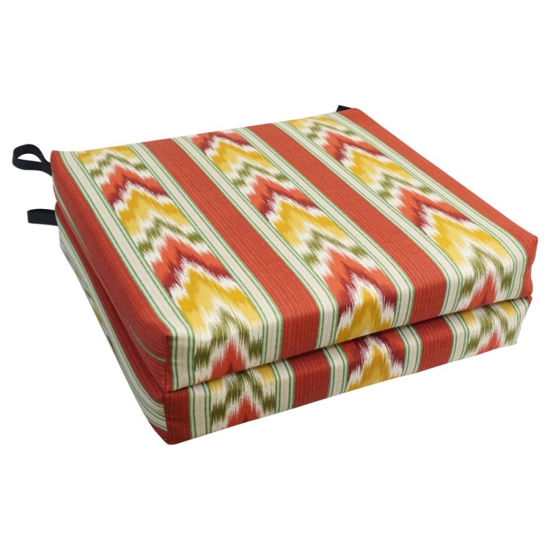 20-Inch By 19-Inch Patterned Outdoor Chair Cushions (Set Of 2) 93454-2Ch-Od-162