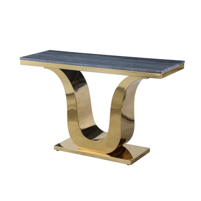 Marble Console Table With Stainless Steel Gold Base, 2 Options To Choose