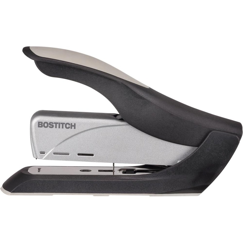Bostitch Spring-Powered Antimicrobial Heavy Duty Stapler - 65 Sheets Capacity - 500 Staple Capacity - 5/16" , 3/8" Staple Size - Black, Gray