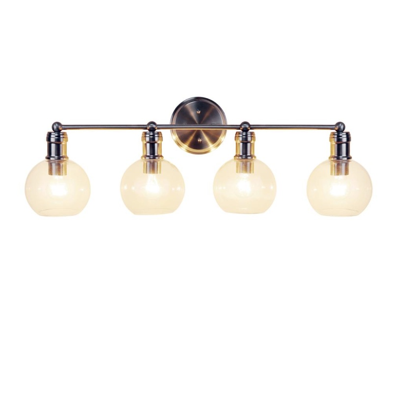 Chloe Lighting Oxa Transitional Brushed Nickel 4 Light Vanity Bath Light 30" Wide