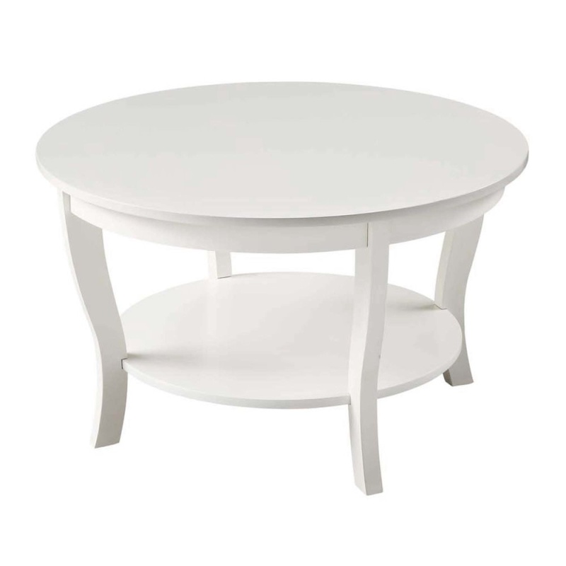 American Heritage Round Coffee Table With Shelf