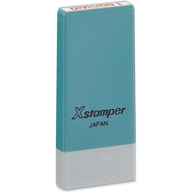 Xstamper Single Line Stamp - Custom Message Stamp - 1 Line(S) - 0.13" Impression Width X 0.81" Impression Length - 50000 Impression(S) - Assorted - 1 Each