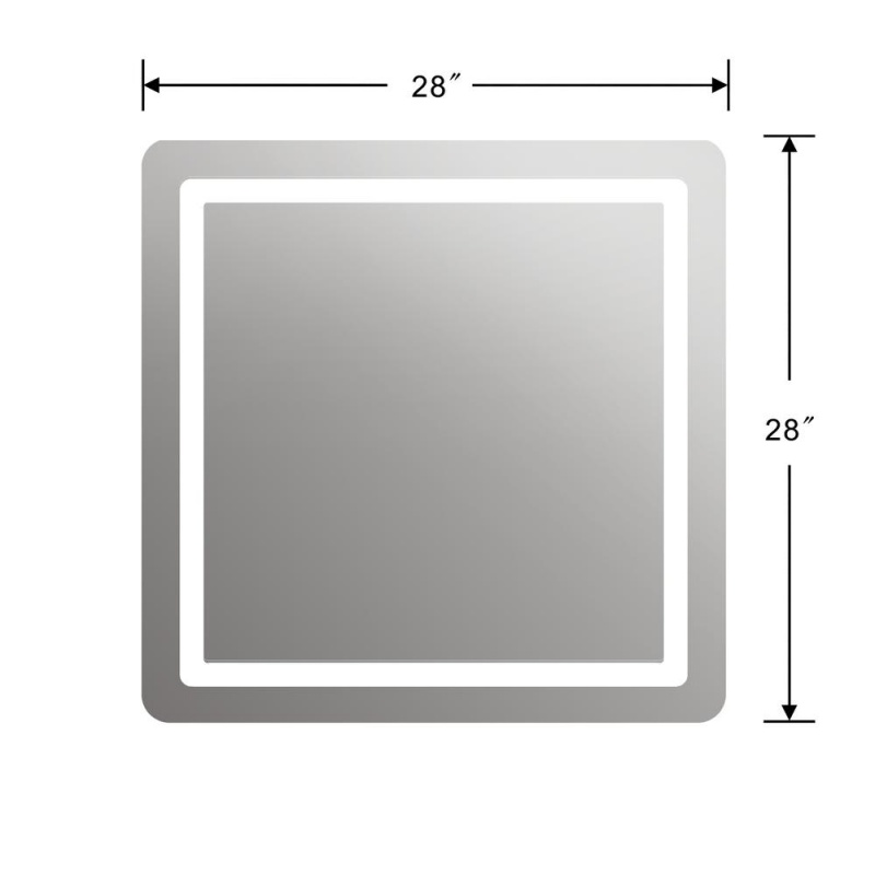 Speculo Back Lit Led Mirror 4000K Warm White 28" Wide