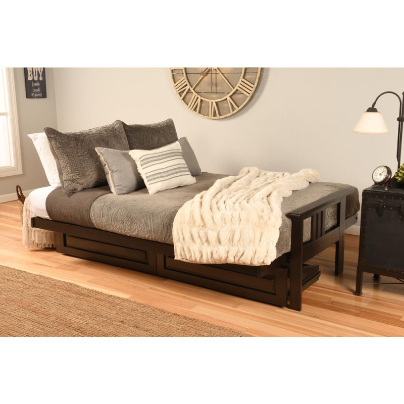 Monterey Frame Espresso Finish-Parma Gray Mattress-