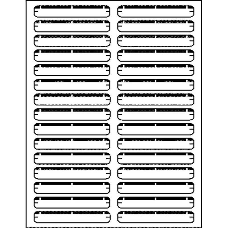 Business Source Block-Out File Folder Labels - 3 7/16" Length - Permanent Adhesive - Laser, Inkjet - White - 30 / Sheet - 750 / Pack - Lignin-Free