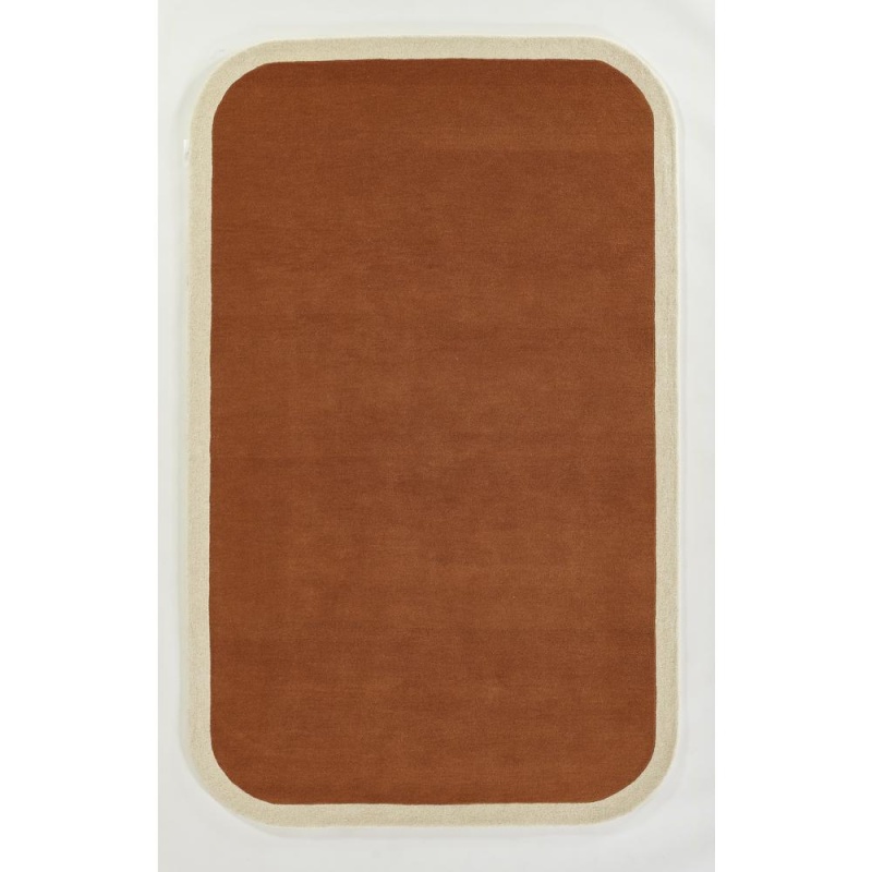 Contemporary Rectangle Area Rug, Copper, 2' X 4'