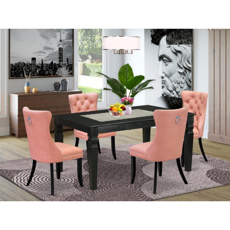 5 Piece Kitchen Table Set With Butterfly Leaf