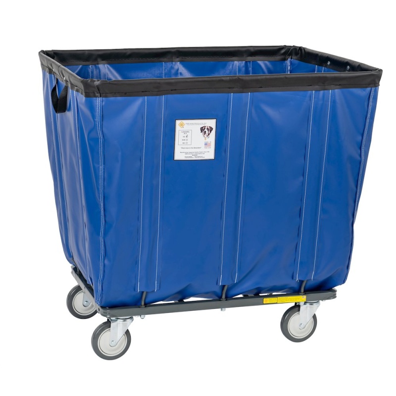20 Bushel Vinyl Basket Truck With Steel Base, Blue