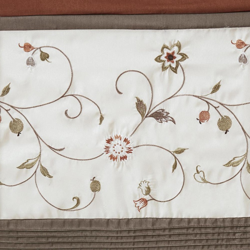 Pieced Embroidered Window Panel,Mp40-5470