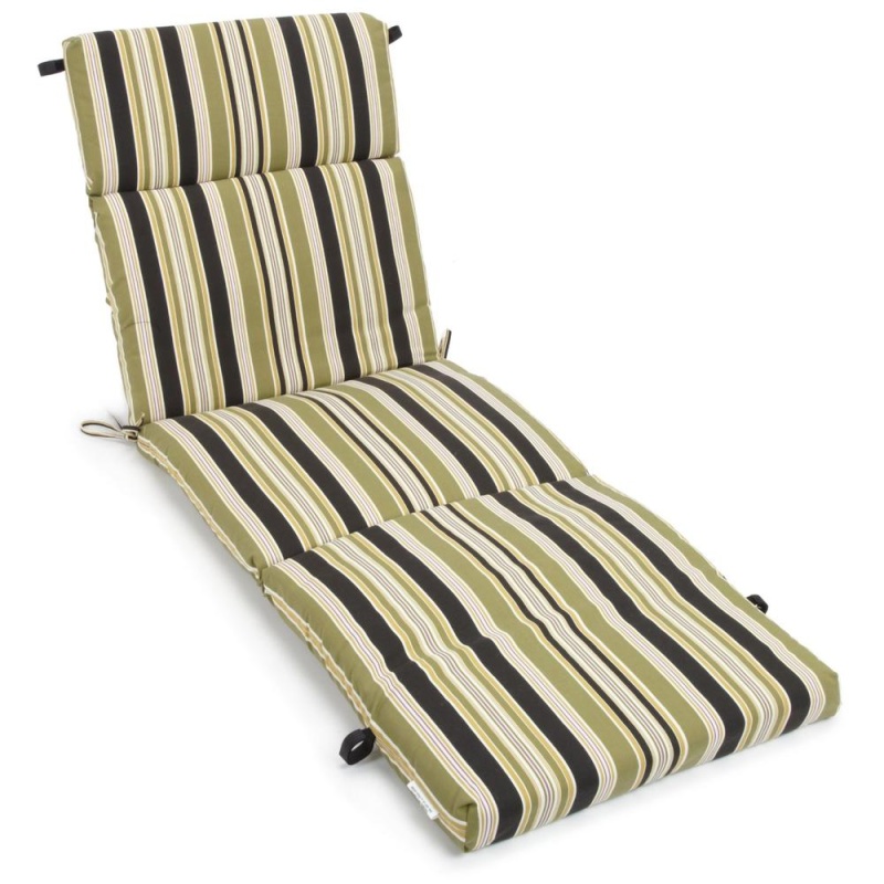 72-Inch By 24-Inch Patterned Polyester Outdoor Chaise Lounge Cushion