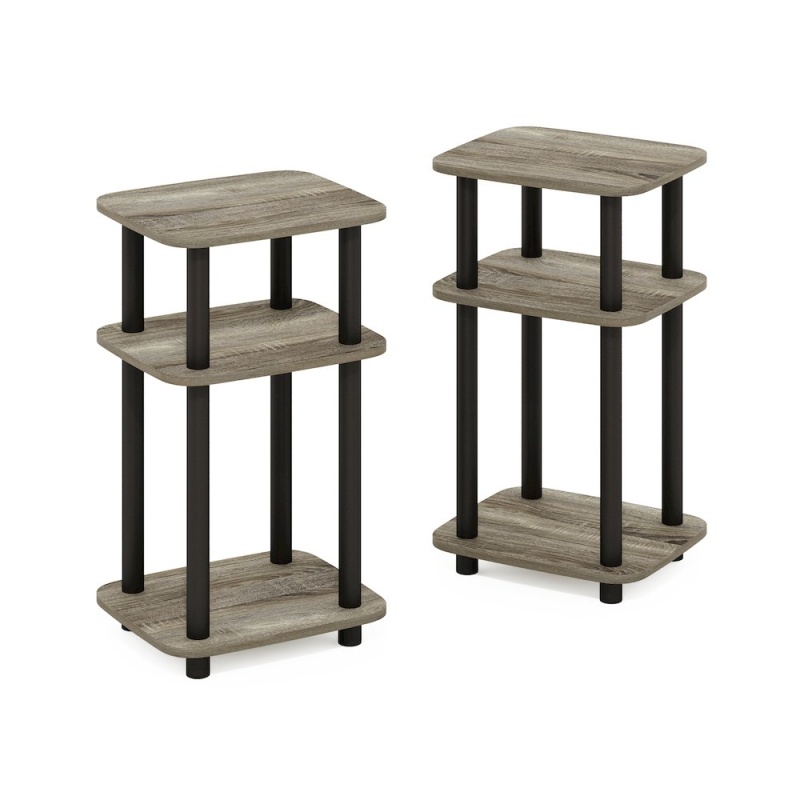Just 3-Tier Turn-N-Tube Curve End Table, 2-Pack