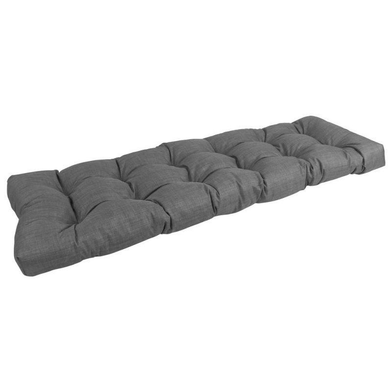 55-Inch By 19-Inch Tufted Solid Outdoor Spun Polyester Loveseat Cushion