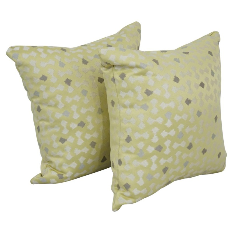 17-Inch Jacquard Throw Pillows With Inserts (Set Of 2) 9910-S2-Id-124